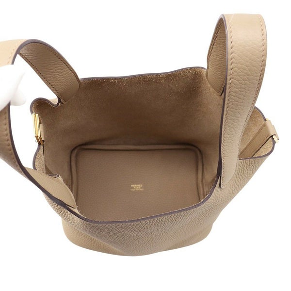 エルメス ハンドバッグ ピコタンロックPM ベージュマルファ/ゴールド金具 トリヨンクレマンス W刻印