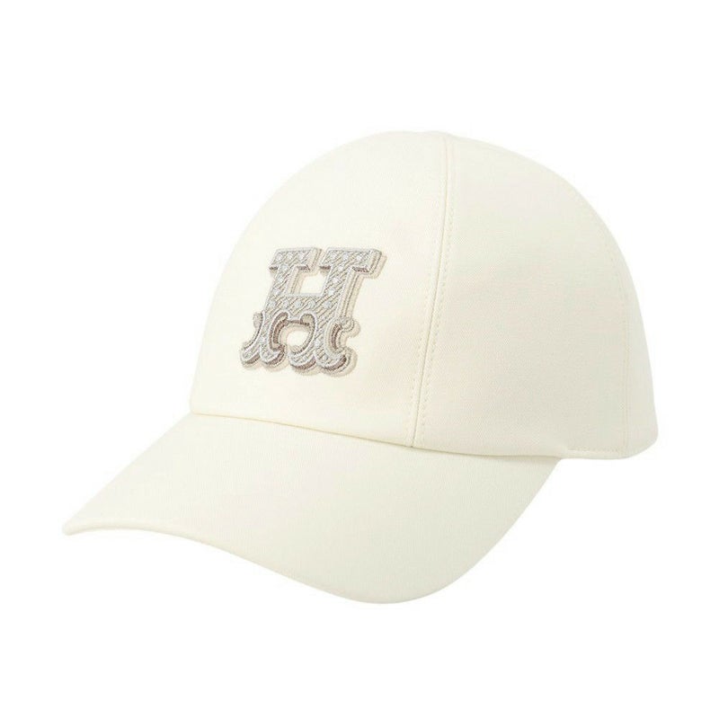 エルメス キャップ セレナ・Hエレクトリック コットン サイズ57 HERMES 帽子 白