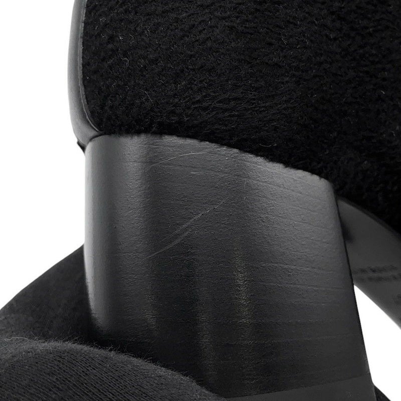 エルメス ショートブーツ ジェナ60 ニットシュニ―ル/カーフレザー レディースサイズ37 HERMES 靴 黒