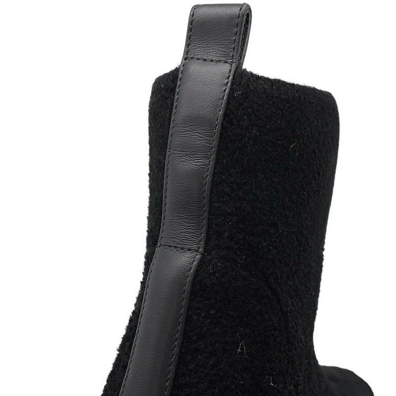 エルメス ショートブーツ ジェナ60 ニットシュニ―ル/カーフレザー レディースサイズ37 HERMES 靴 黒