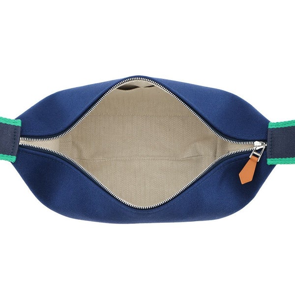 エルメス ポーチ ブリッド・ア・ブラックPM マリン/シルバー金具 キャンバス HERMES 小物入れ