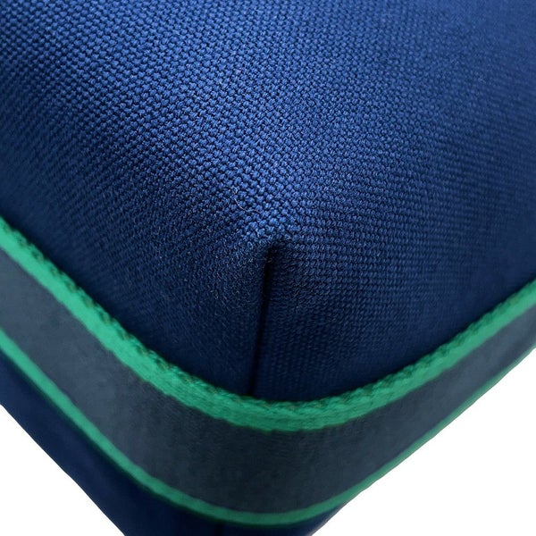 エルメス ポーチ ブリッド・ア・ブラックPM マリン/シルバー金具 キャンバス HERMES 小物入れ