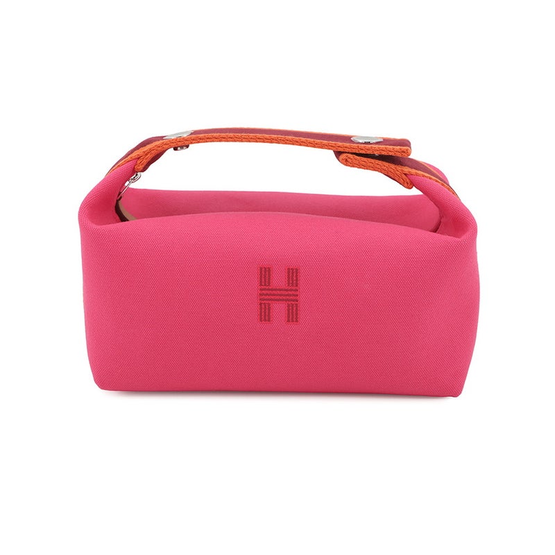 エルメス ポーチ ブリッド・ア・ブラックPM ハイビスカス/シルバー金具 キャンバス HERMES バッグ 小物入れ