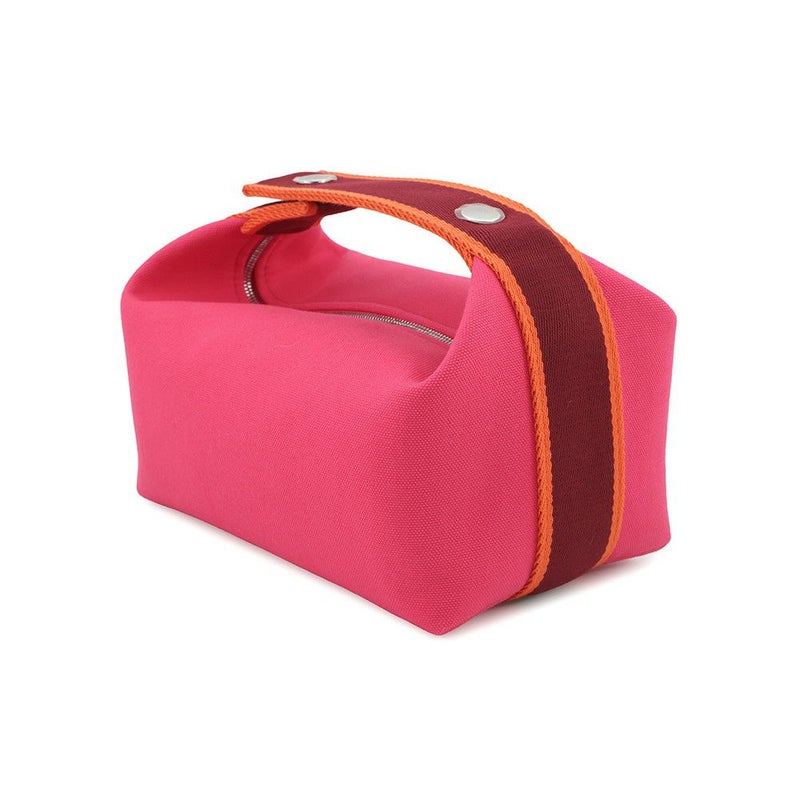 エルメス ポーチ ブリッド・ア・ブラックPM ハイビスカス/シルバー金具 キャンバス HERMES バッグ 小物入れ