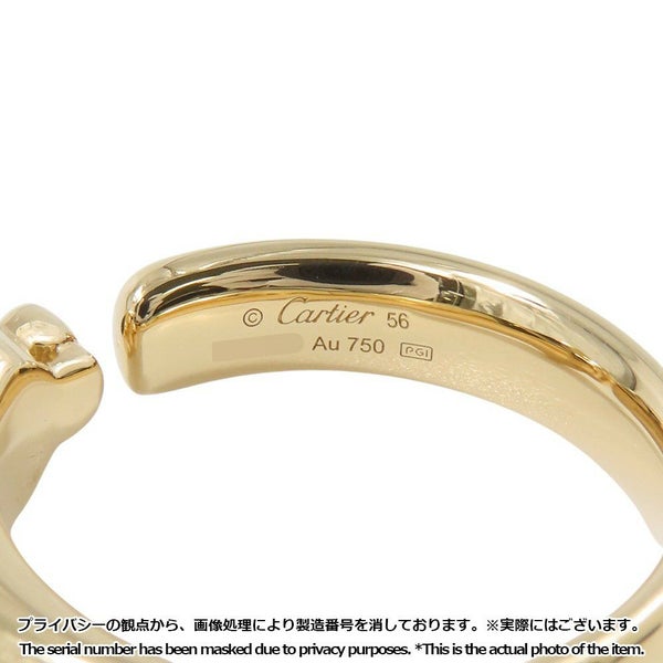 カルティエ リング パンテール ドゥ カルティエ SM スモール オニキス/ツァボライトガーネット 2P K18YG サイズ56 B4230100