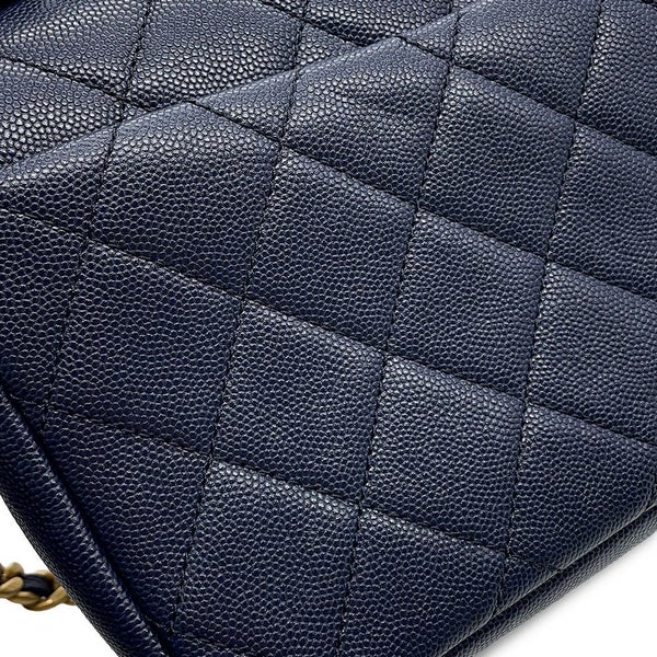 シャネル チェーンショルダーバッグ マトラッセ ココマーク キャビアスキン AS1977 CHANEL