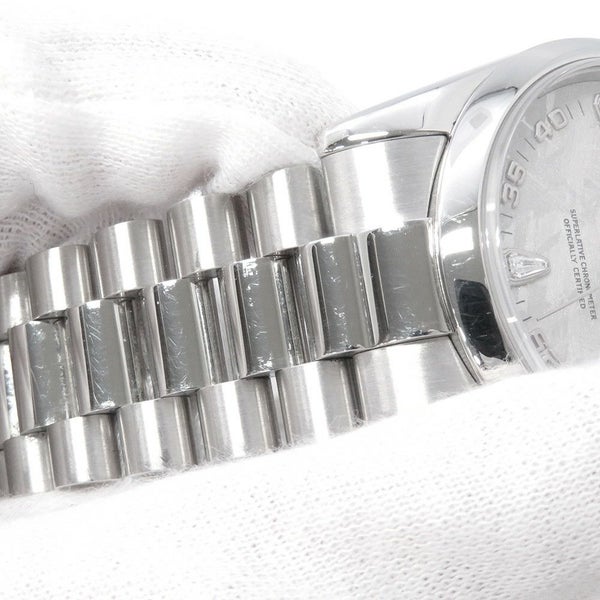 ロレックス デイデイト M番 PT950 118206 2BR ROLEX 腕時計 ウォッチ メテオライト文字盤 2Pダイヤ