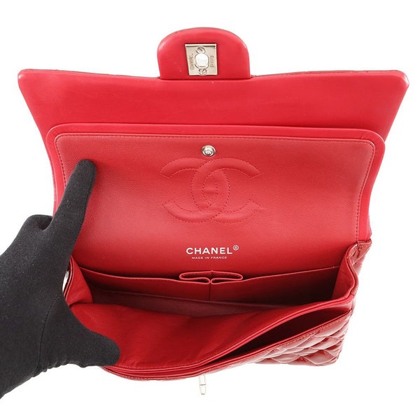 シャネル チェーンショルダーバッグ マトラッセ25 ココマーク ダブルチェーン エナメル パテント A01112 CHANEL