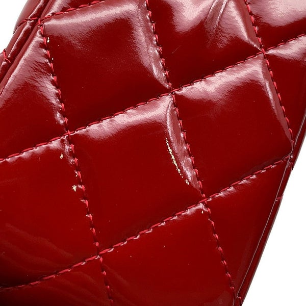 シャネル チェーンショルダーバッグ マトラッセ25 ココマーク ダブルチェーン エナメル パテント A01112 CHANEL