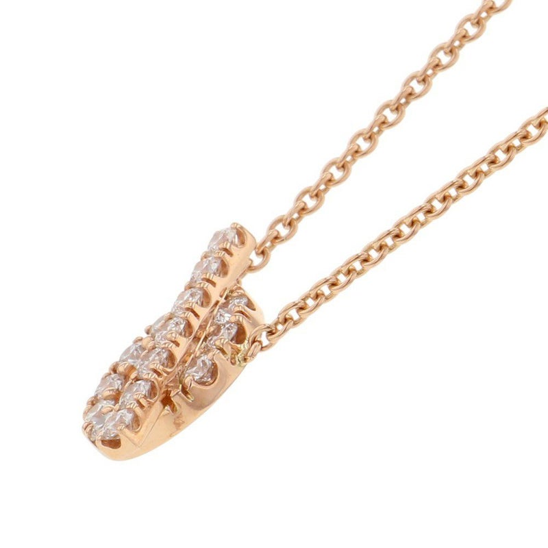 エルメス ネックレス フィネス ペンダント ダイヤモンド 17P 計0.46ct K18PGピンクゴールド HERMES ジュエリー