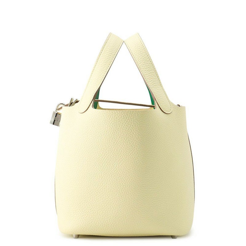 エルメス ピコタンロックPM エクラ ジョーヌミルトン/ヴェールヴェルティゴ/シルバー金具 トリヨンクレマンス B刻印