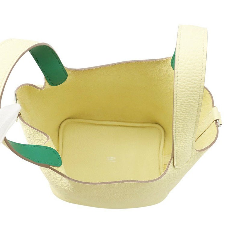 エルメス ピコタンロックPM エクラ ジョーヌミルトン/ヴェールヴェルティゴ/シルバー金具 トリヨンクレマンス B刻印