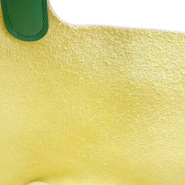 エルメス ピコタンロックPM エクラ ジョーヌミルトン/ヴェールヴェルティゴ/シルバー金具 トリヨンクレマンス B刻印