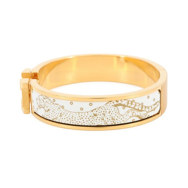 エルメス ブレスレット クリックH クリッククラックPM クリックH・チータ オルフェーヴル/ジョーヌドール/ホワイト/ゴールド金具