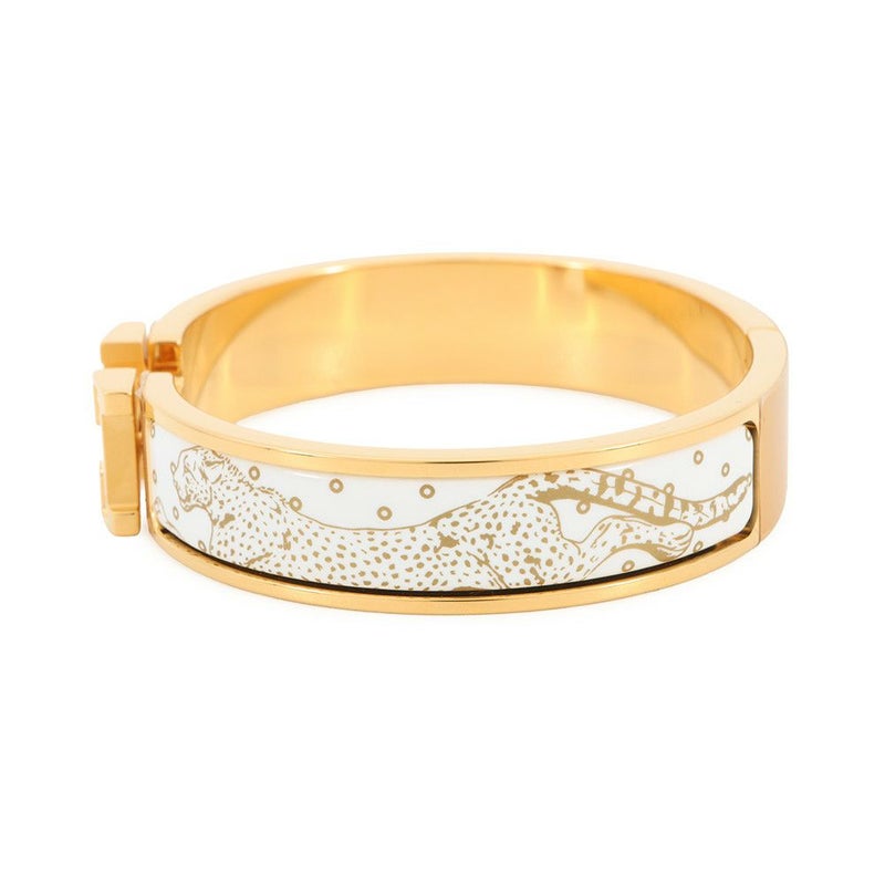 エルメス ブレスレット クリックH クリッククラックPM クリックH・チータ オルフェーヴル/ジョーヌドール/ホワイト/ゴールド金具