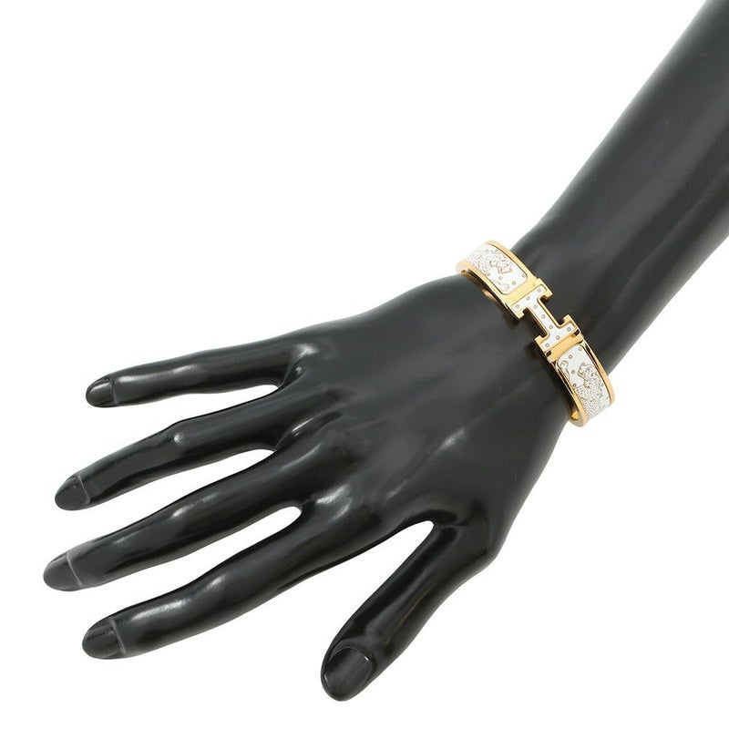 エルメス ブレスレット クリックH クリッククラックPM クリックH・チータ オルフェーヴル/ジョーヌドール/ホワイト/ゴールド金具