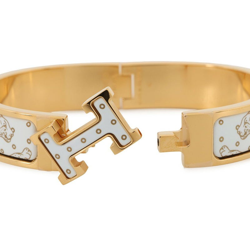 エルメス ブレスレット クリックH クリッククラックPM クリックH・チータ オルフェーヴル/ジョーヌドール/ホワイト/ゴールド金具