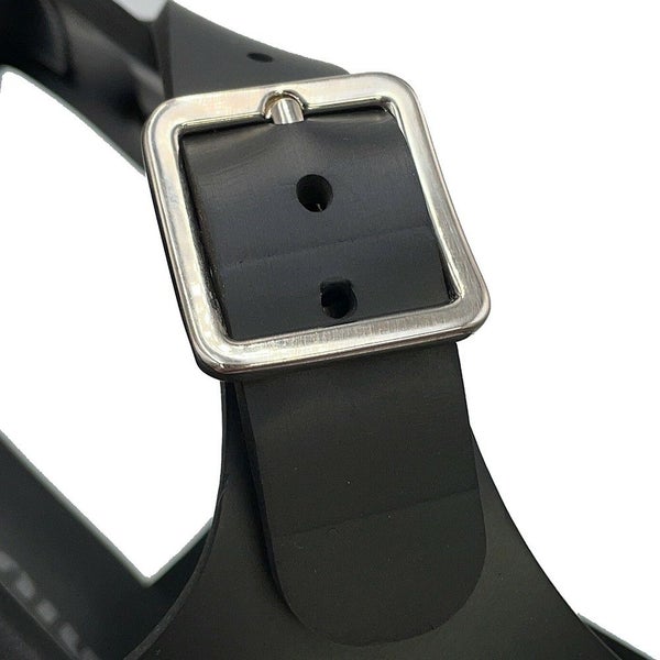 ミュウミュウ サンダル プラットフォーム ラバー レディースサイズ39 5XX605 MIUMIU 靴 黒