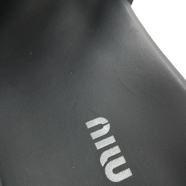 ミュウミュウ サンダル プラットフォーム ラバー レディースサイズ39 5XX605 MIUMIU 靴 黒