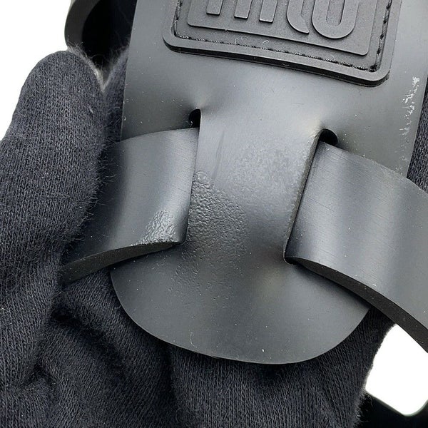 ミュウミュウ サンダル プラットフォーム ラバー レディースサイズ39 5XX605 MIUMIU 靴 黒