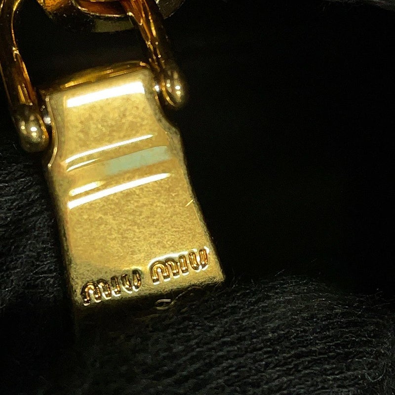 ミュウミュウ ショルダーバッグ ホーボーバッグ レザー 5BC155 MIUMIU 黒 ワンショルダー