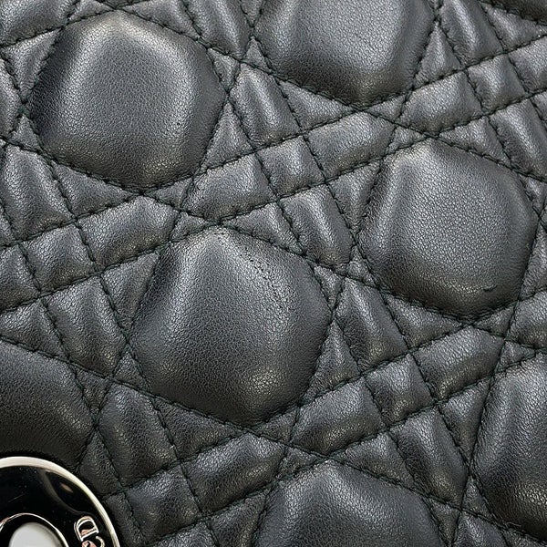 クリスチャン・ディオール ハンドバッグ レディディオール ミディアム ラムスキン CAL44551 Christian Dior 2way 黒