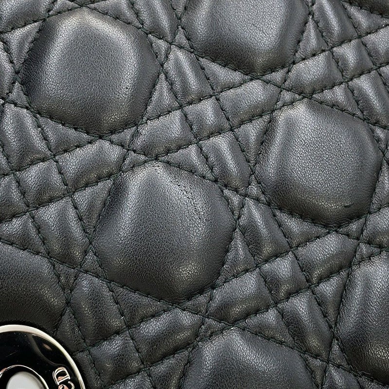 クリスチャン・ディオール ハンドバッグ レディディオール ミディアム ラムスキン CAL44551 Christian Dior 2way 黒