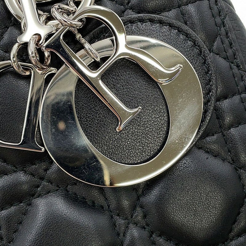 クリスチャン・ディオール ハンドバッグ レディディオール ミディアム ラムスキン CAL44551 Christian Dior 2way 黒