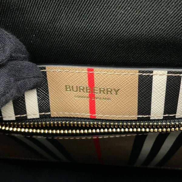 バーバリー トートバッグ アイコンストライプ ブックトート PVC 80730571 BURBERRY