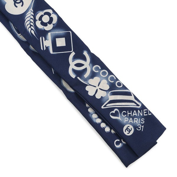 シャネル スカーフ ココマーク アイコンモチーフ CHANEL シルク