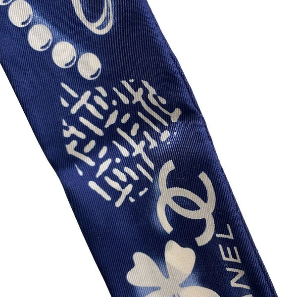 シャネル スカーフ ココマーク アイコンモチーフ CHANEL シルク