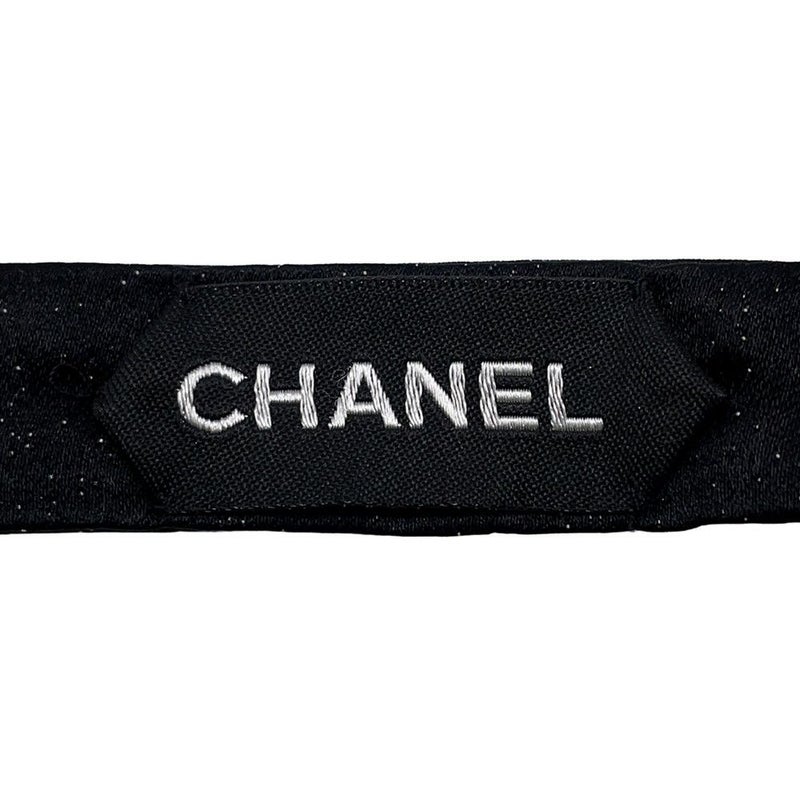 シャネル 蝶ネクタイ ココマーク リボン シルク CHANEL タイ 黒