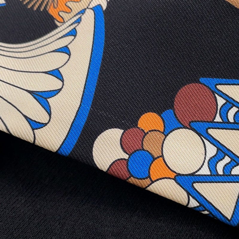 エルメス スカーフ ツイリー ラ パティスリー フランセーズ チャーム HERMES シルク 2023秋冬 ツイリー創立20周年 黒