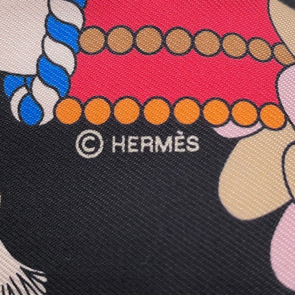 エルメス スカーフ ツイリー ラ パティスリー フランセーズ チャーム HERMES シルク 2023秋冬 ツイリー創立20周年 黒