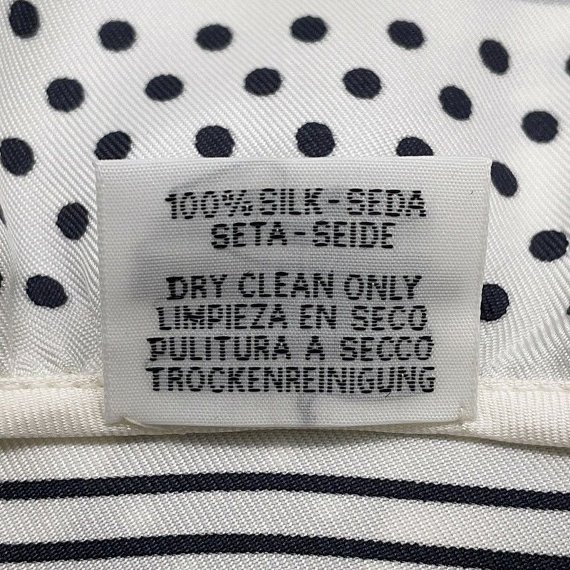 エルメス スカーフ カレ70 バンダナ フリル ブリッド・ドゥ・ガラ・ドット シルク HERMES 2024春夏 白 黒