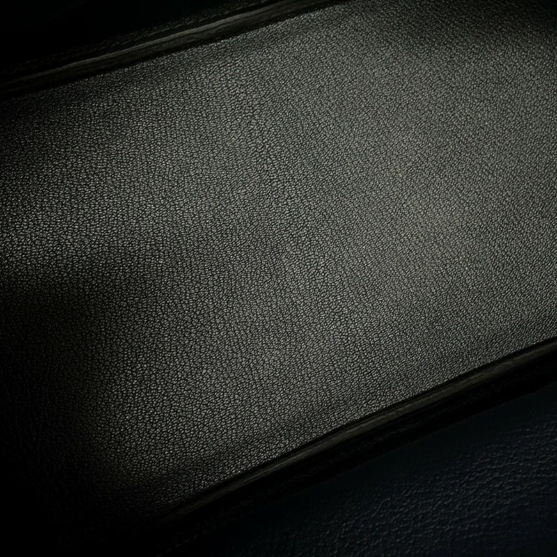 エルメス バーキン35 ブルーインディゴ/シルバー金具 トゴ □H刻印 HERMES Birkin ハンドバッグ 黒