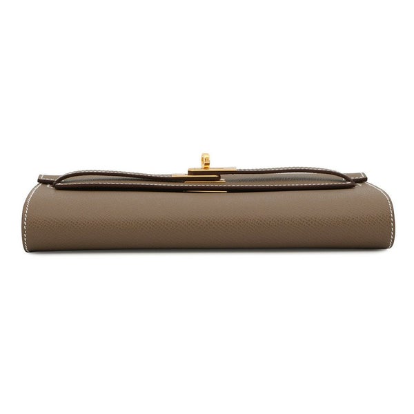 エルメス ケリーウォレット ロング トゥーゴー エトゥープ/ゴールド金具 エプソン K刻印 財布