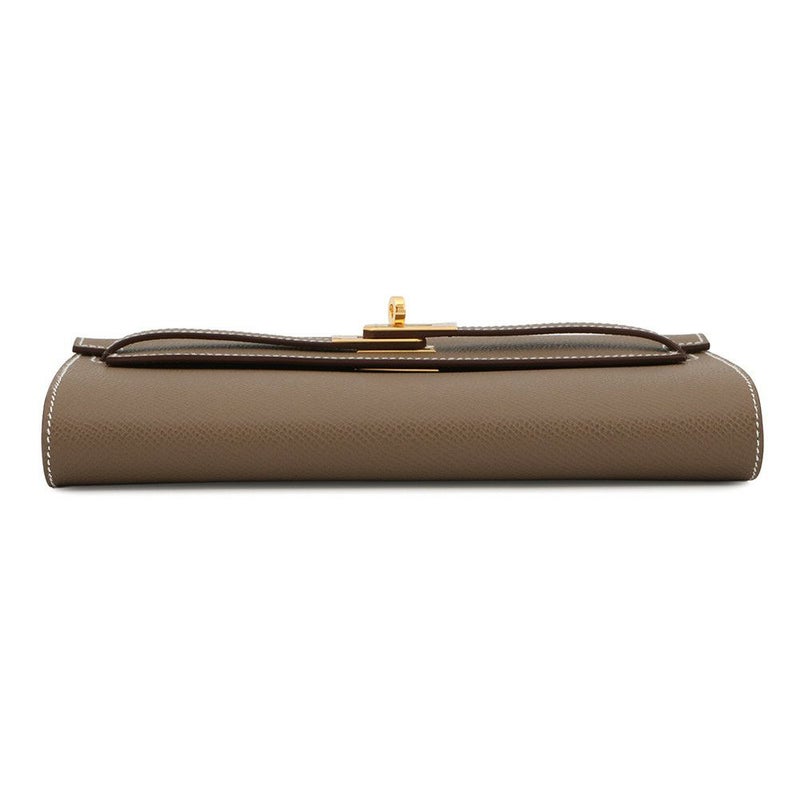 エルメス ケリーウォレット ロング トゥーゴー エトゥープ/ゴールド金具 エプソン K刻印 財布