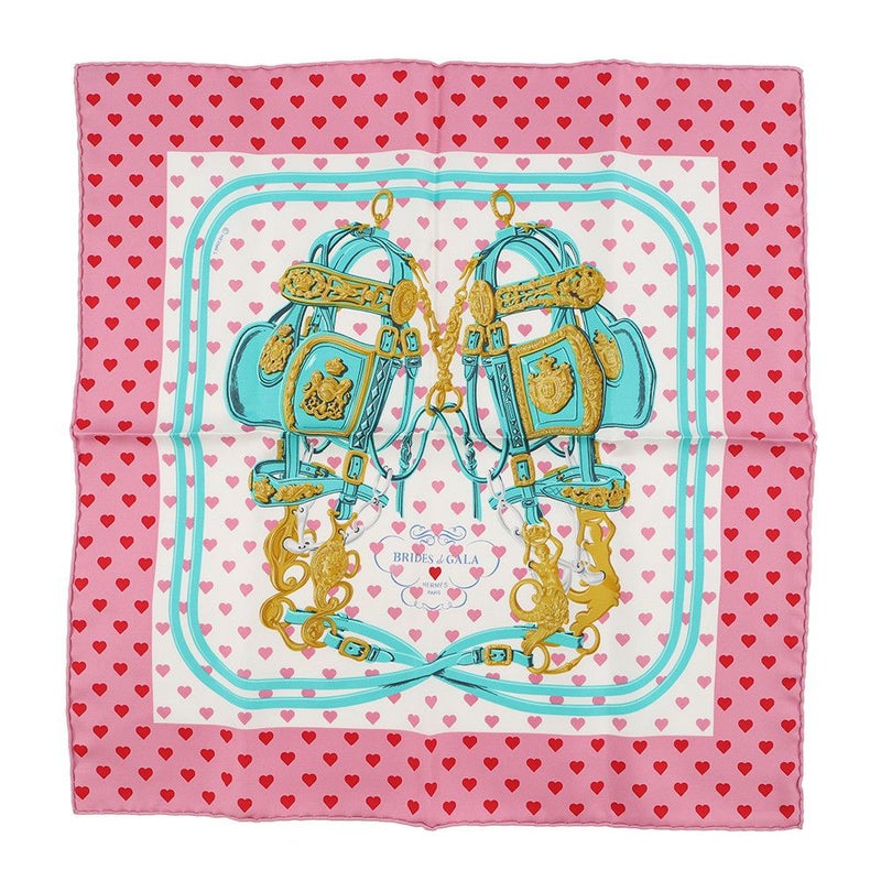 エルメス スカーフ カレ45 ブリッド・ドゥ・ガラ・ラヴ Brides de Gala love HERMES シルク ハート 2017年秋冬