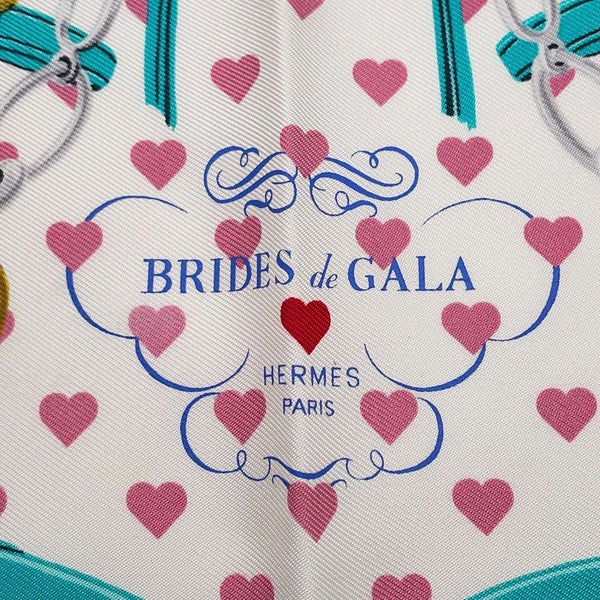 エルメス スカーフ カレ45 ブリッド・ドゥ・ガラ・ラヴ Brides de Gala love HERMES シルク ハート 2017年秋冬
