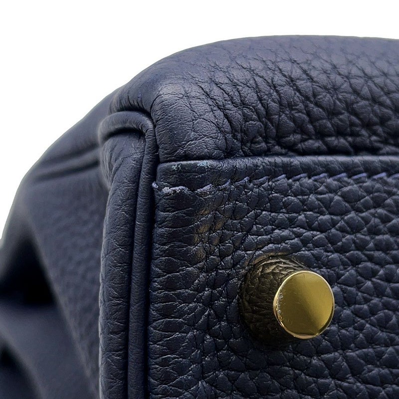 エルメス ハンドバッグ ケリー32 内縫い ブルーニュイ/ゴールド金具 トゴ D刻印 2wayショルダー