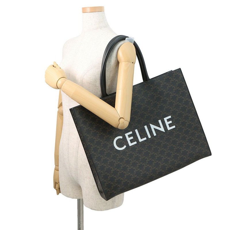 セリーヌ トートバッグ トリオンフ ホリゾンタルカバス PVC 197012 CELINE 黒