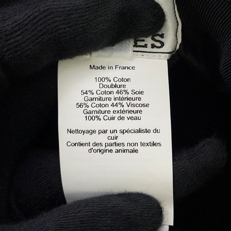 エルメス ハット フレッド Hストライプ コットン サイズ59 HERMES 帽子 黒