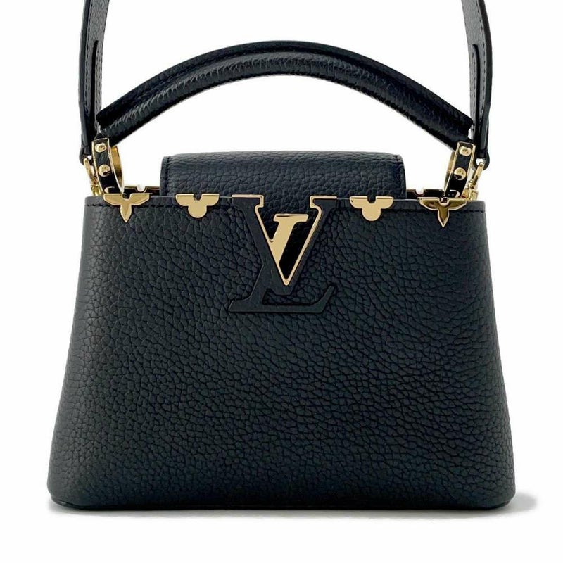 ルイヴィトン ハンドバッグ トリヨンレザー カプシーヌMINI M56669 2wayショルダーバッグ 黒 ブラック