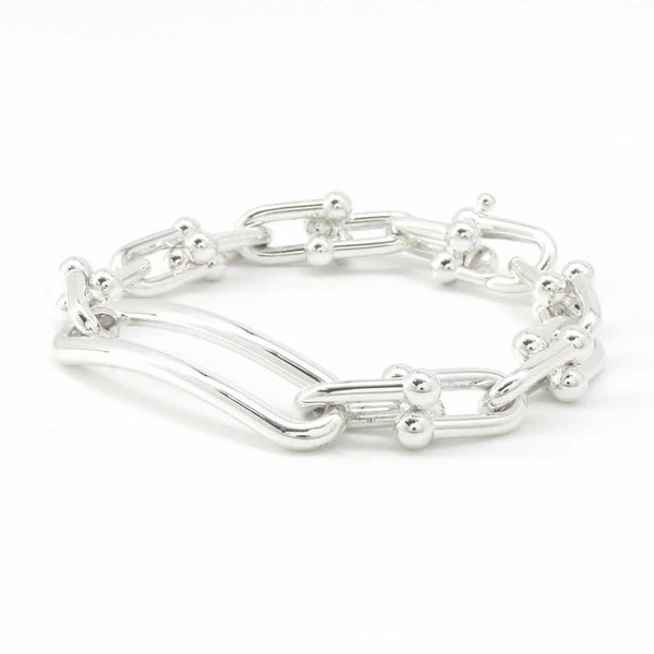 ティファニー ブレスレット ハードウェア リンク ミディアム SV925シルバー Tiffany&Co. ジュエリー