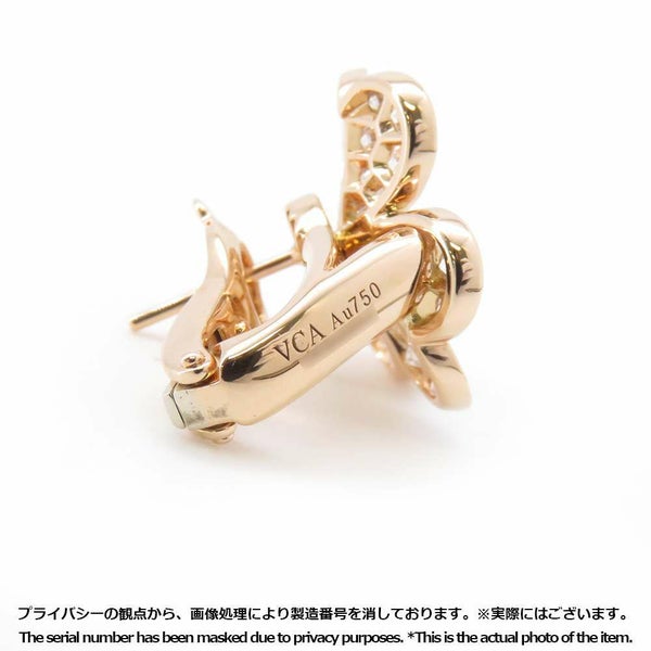 ヴァンクリーフ&アーペル ピアス フリヴォル スモール ダイヤモンド ピンクサファイヤ K18PGピンクゴールド VCARP6L500