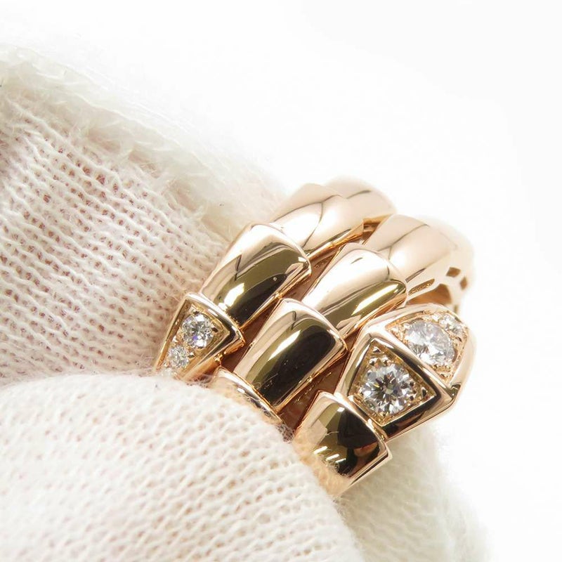 ブルガリ リング セルペンティ ヴァイパー リング ダイヤモンド 0.1ct K18PGピンクゴールド サイズS 357866 指輪 ジュエリー