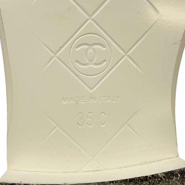 シャネル ローファー マトラッセ CCターンロック ラムスキン レディースサイズ35C G36646 CHANEL 靴 白