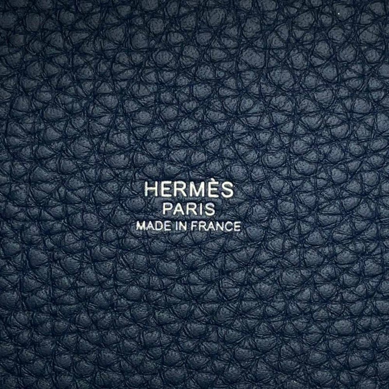 エルメス ハンドバッグ ピコタンロックPM ブルードプリュス/シルバー金具 トリヨンクレマンス W刻印