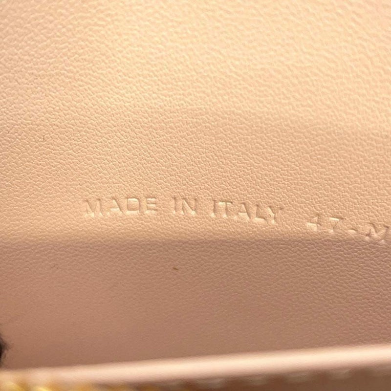 クリスチャン・ディオール チェーンウォレット カロ ポーチ カナージュ カーフスキン S5134UWHC_M413